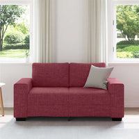 vidaXL Divano a 2 Posti Rosso Vino 120 cm in Tessuto