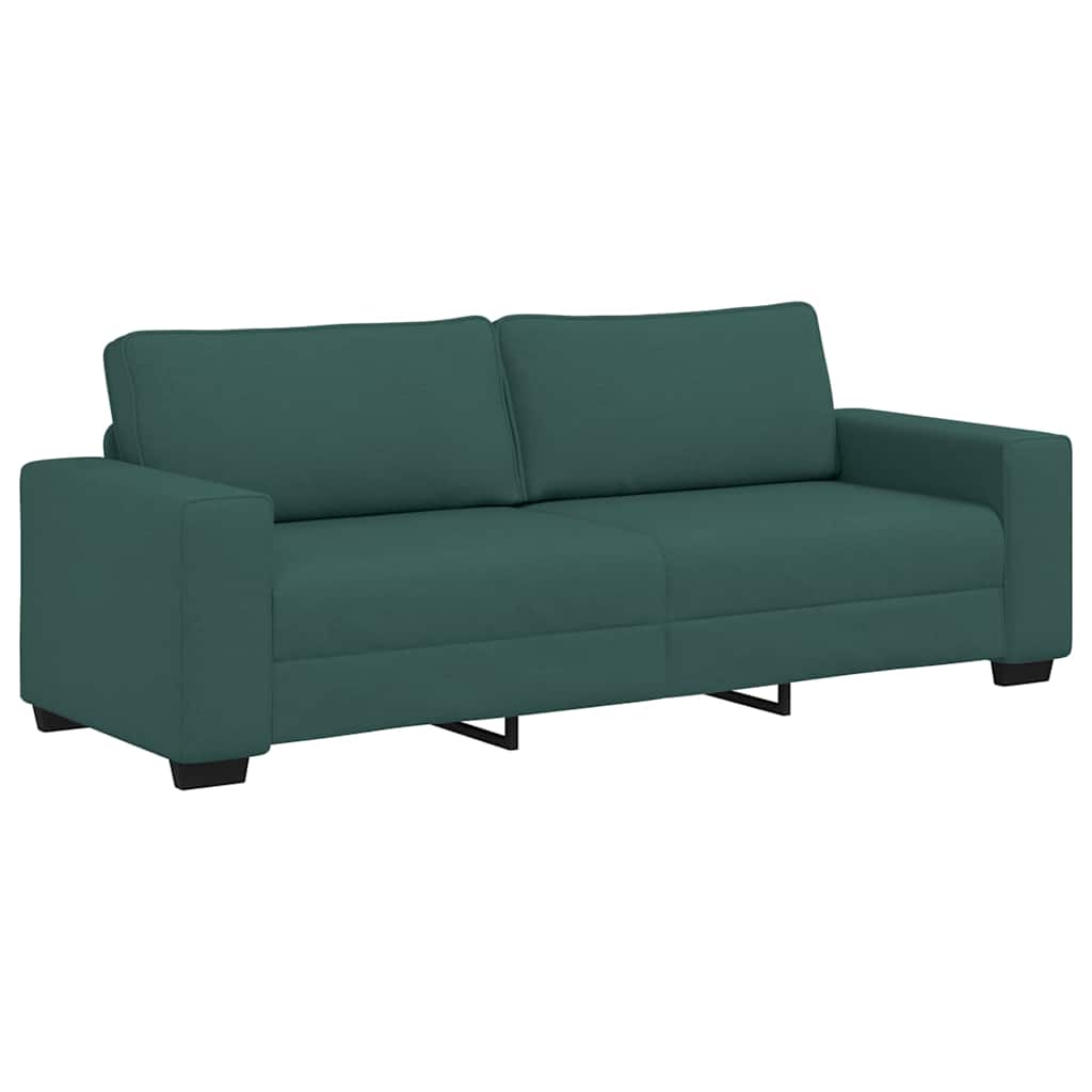 Divano a 3 Posti-Sofa 3 Posti Verde Scuro 180 cm in Tessuto