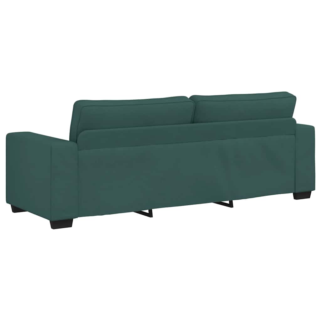 Divano a 3 Posti-Sofa 3 Posti Verde Scuro 180 cm in Tessuto