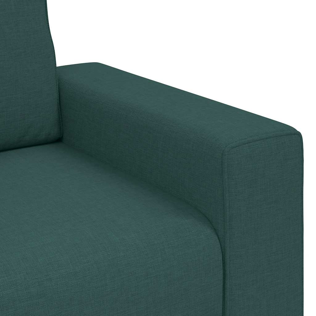 Divano a 3 Posti-Sofa 3 Posti Verde Scuro 180 cm in Tessuto