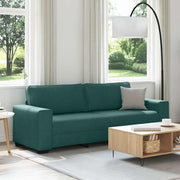 Divano a 3 Posti-Sofa 3 Posti Verde Scuro 180 cm in Tessuto