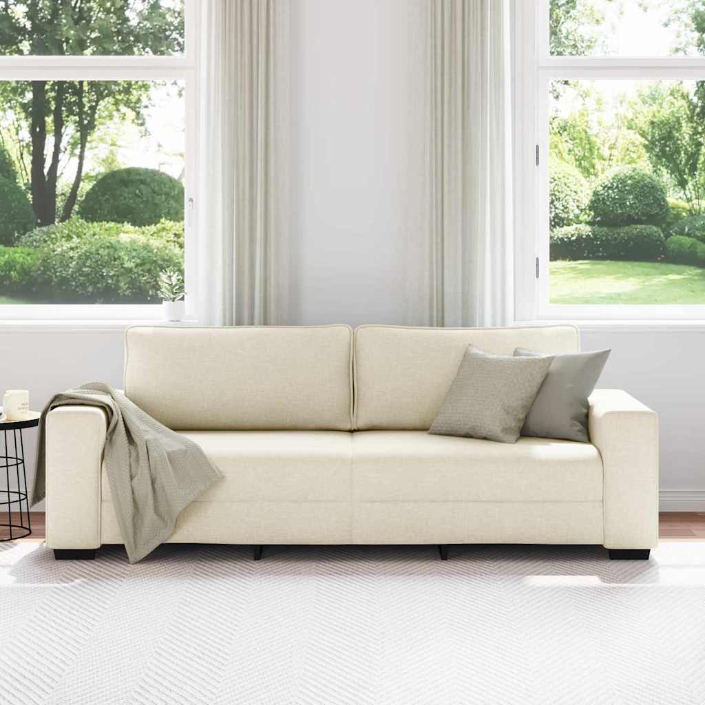 | Divano | con cuscino con cuscino Beige 221 x 77 x 82 cm Tela 4105185