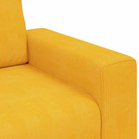 Divano Sedia Giallo Chiaro 60 cm in Tessuto di Velluto a Coste 4105191