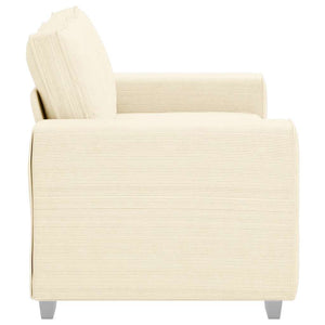 Divano Divanetto Crema 120 cm Tessuto di Velluto a Coste