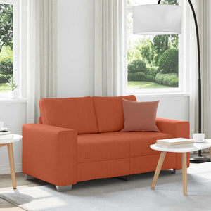 vidaXL Divano Divanetto Rosso Arancione 120 cm Tessuto Velluto a Coste