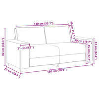 vidaXL Divano Divanetto Blu 140 cm Tessuto di Velluto a Coste