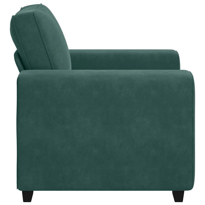vidaXL Divano Sedia Verde Scuro 60 cm Velluto