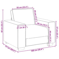 Divano Sedia Rosa 60 cm Velluto 4105250