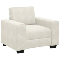 vidaXL Divano Sedia Crema 60 cm Velluto