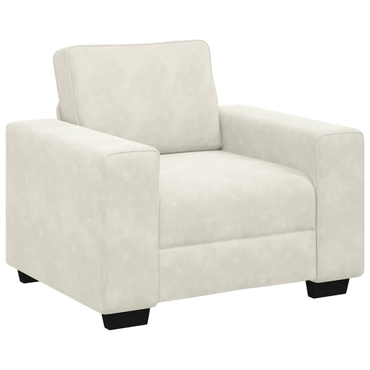 vidaXL Divano Sedia Crema 60 cm Velluto