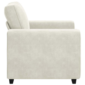 vidaXL Divano Sedia Crema 60 cm Velluto