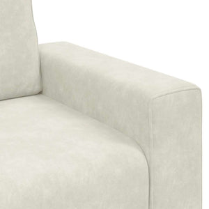 vidaXL Divano Sedia Crema 60 cm Velluto