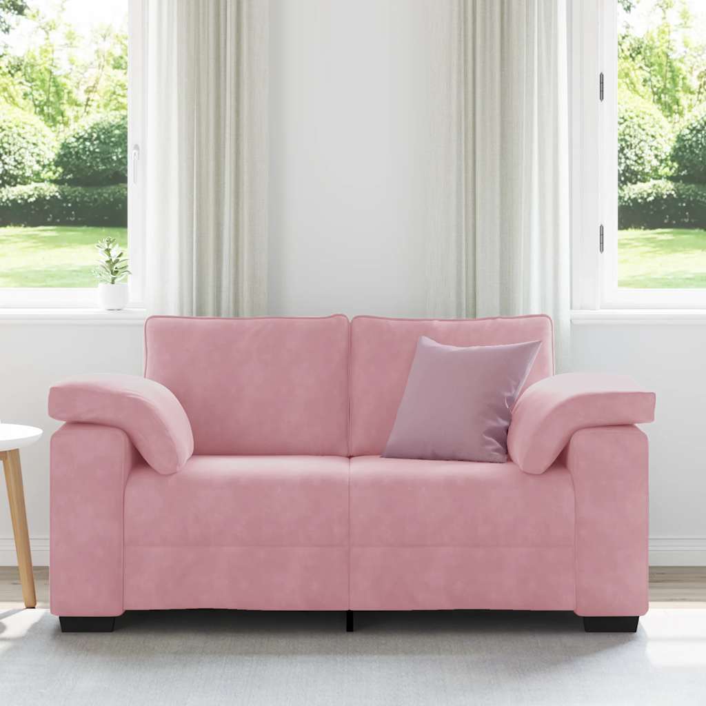 vidaXL Divano Divanetto Rosa 120 cm in Velluto