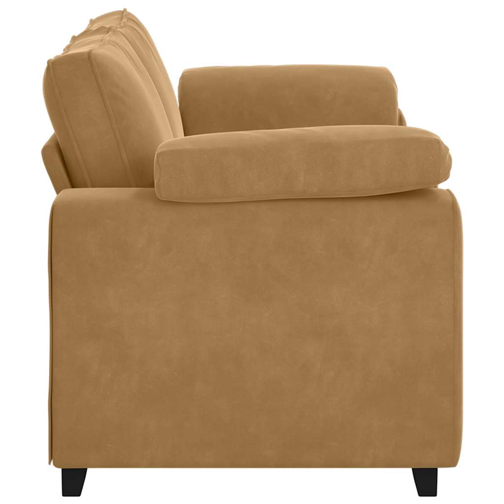 vidaXL Divano Divanetto Marrone 140 cm in Velluto