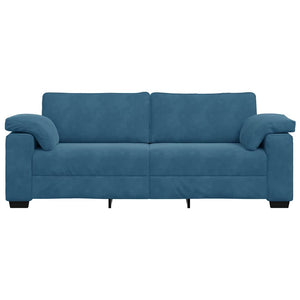 Divano a 3 Posti Blu 178 cm in Velluto