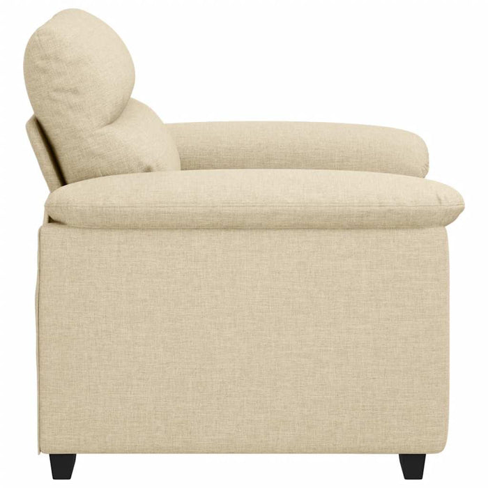 vidaXL Poltrona Crema 60 cm in Tessuto