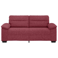 Divano a 2 Posti Rosso Vino 140 cm in Tessuto 4105310