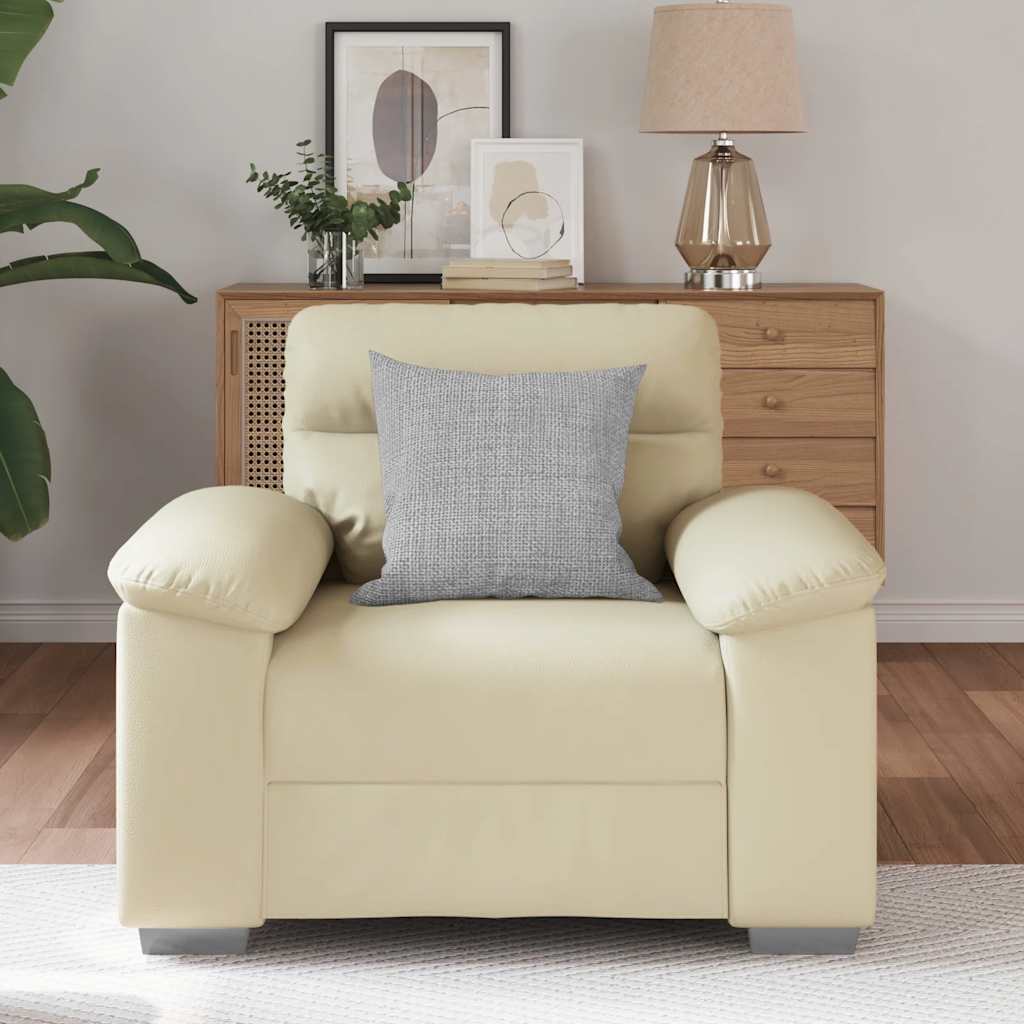 vidaXL Poltrona Crema 60 cm in Similpelle