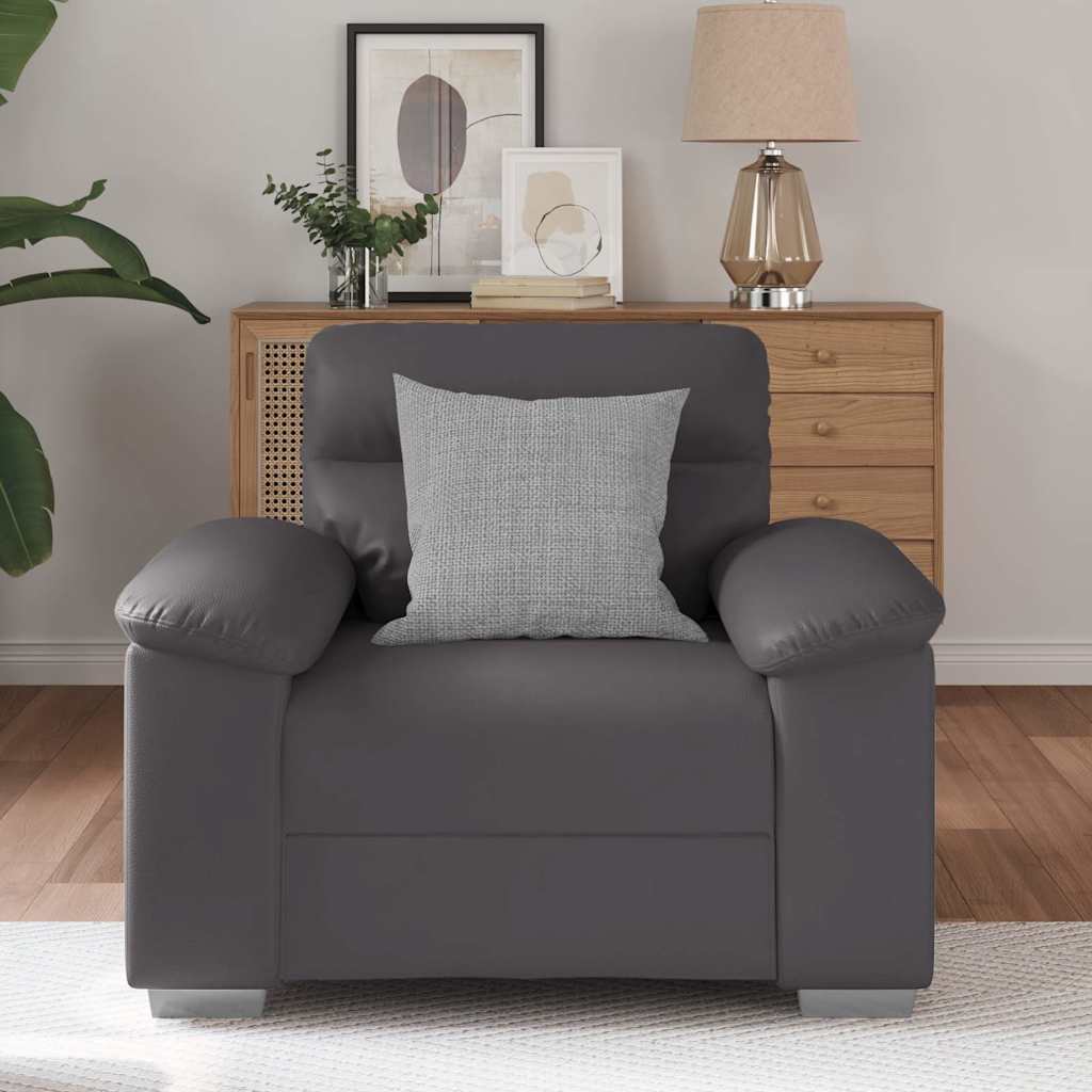 Poltrona Grigia 60 cm in Similpelle 4105328