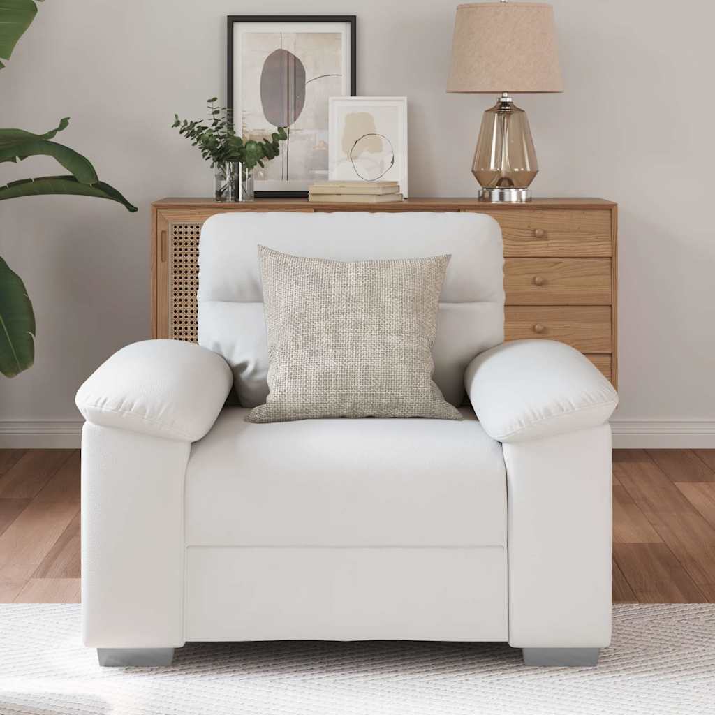 vidaXL Poltrona Bianca 60 cm in Similpelle