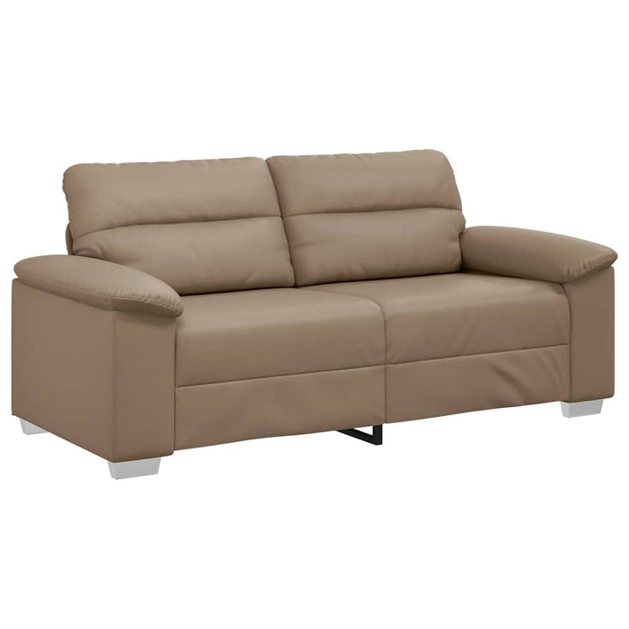 Divano a 2 Posti-Sofa 2 Posti Cappuccino 140 cm in similpelle 525221