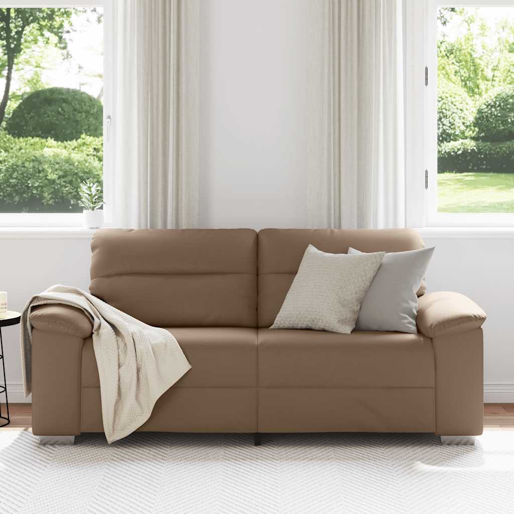 Divano a 2 Posti-Sofa 2 Posti Cappuccino 140 cm in similpelle 525221