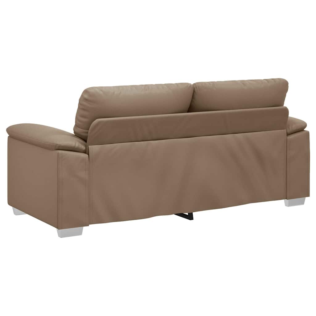 Divano a 2 Posti-Sofa 2 Posti Cappuccino 140 cm in similpelle 525221