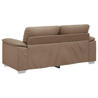 Divano a 2 Posti-Sofa 2 Posti Cappuccino 140 cm in similpelle 525221