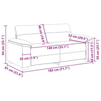 Divano a 2 Posti-Sofa 2 Posti Cappuccino 140 cm in similpelle 525221