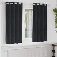 Tende con tende 2 pcs Nero 140 x 175 cm Velluto 4107164
