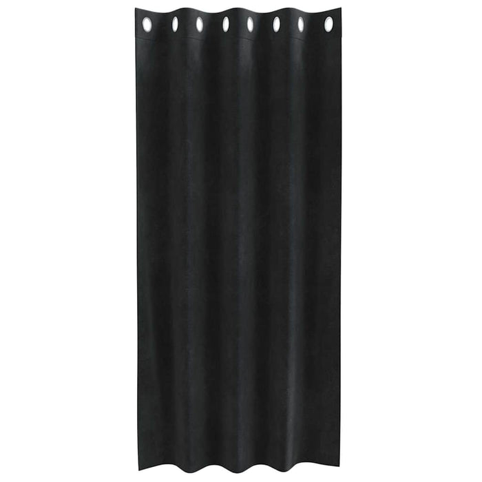 Tende con tende 2 pcs Nero 140 x 175 cm Velluto 4107164