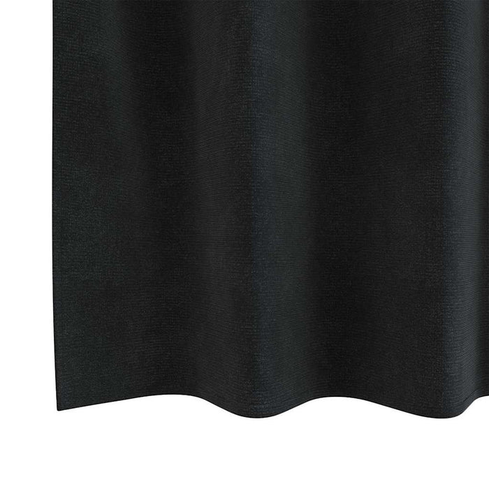 Tende con tende 2 pcs Nero 140 x 260 cm Velluto 4107167