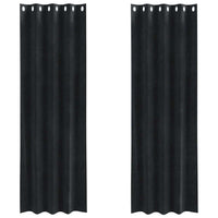 Tende con tende 2 pcs Nero 140 x 260 cm Velluto 4107167