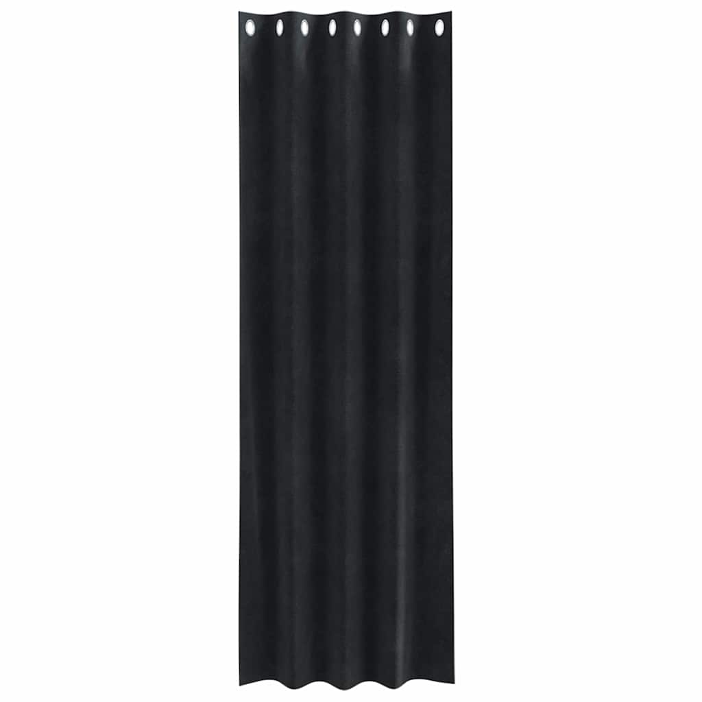 Tende con tende 2 pcs Nero 140 x 260 cm Velluto 4107167