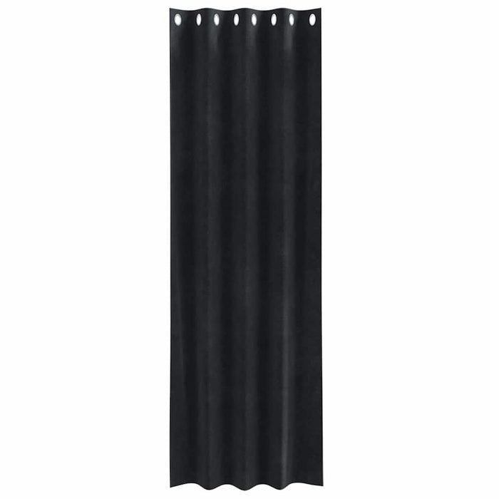 Tende con tende 2 pcs Nero 140 x 260 cm Velluto 4107167