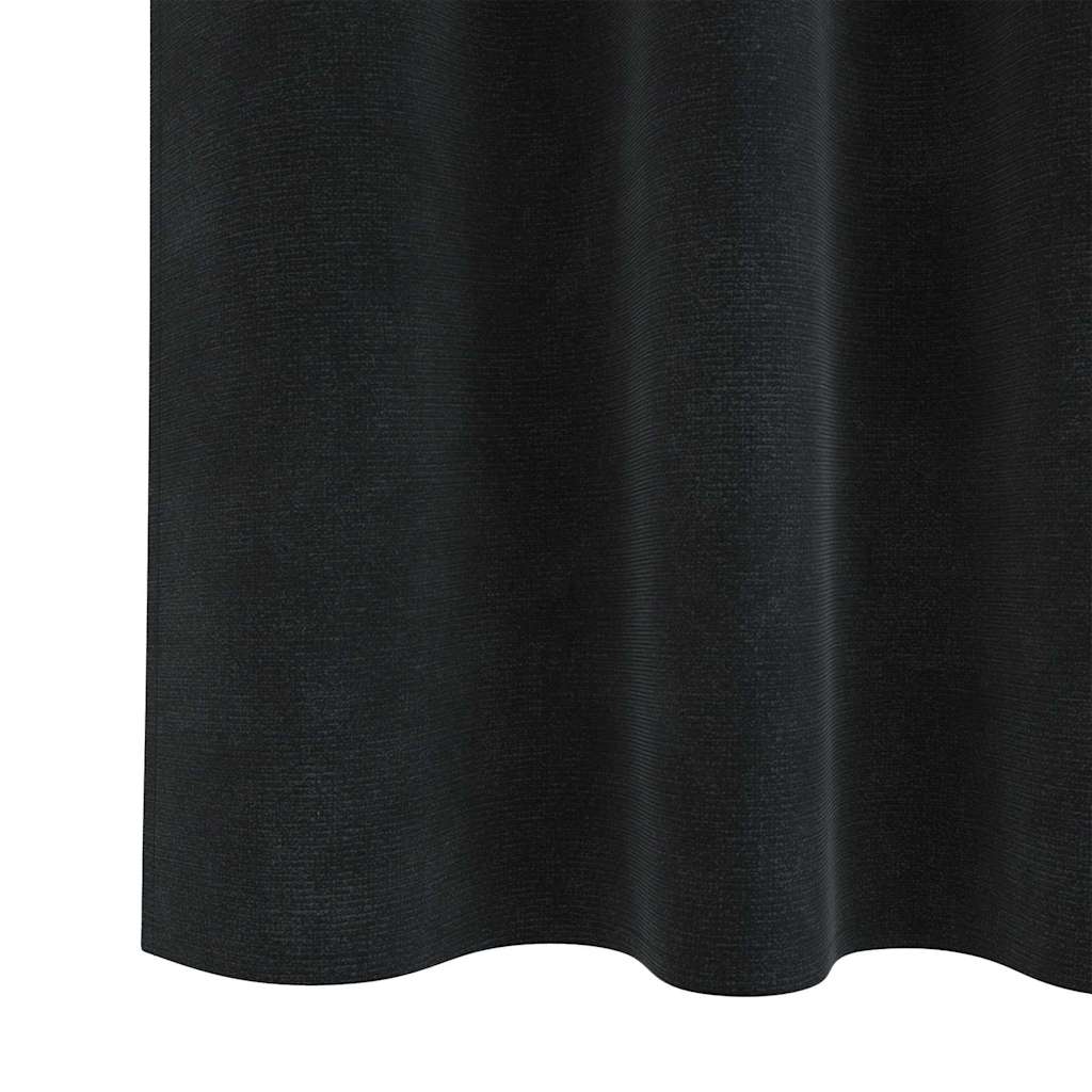 Tende con tende 2 pcs Nero 140 x 225 cm Velluto 4107170