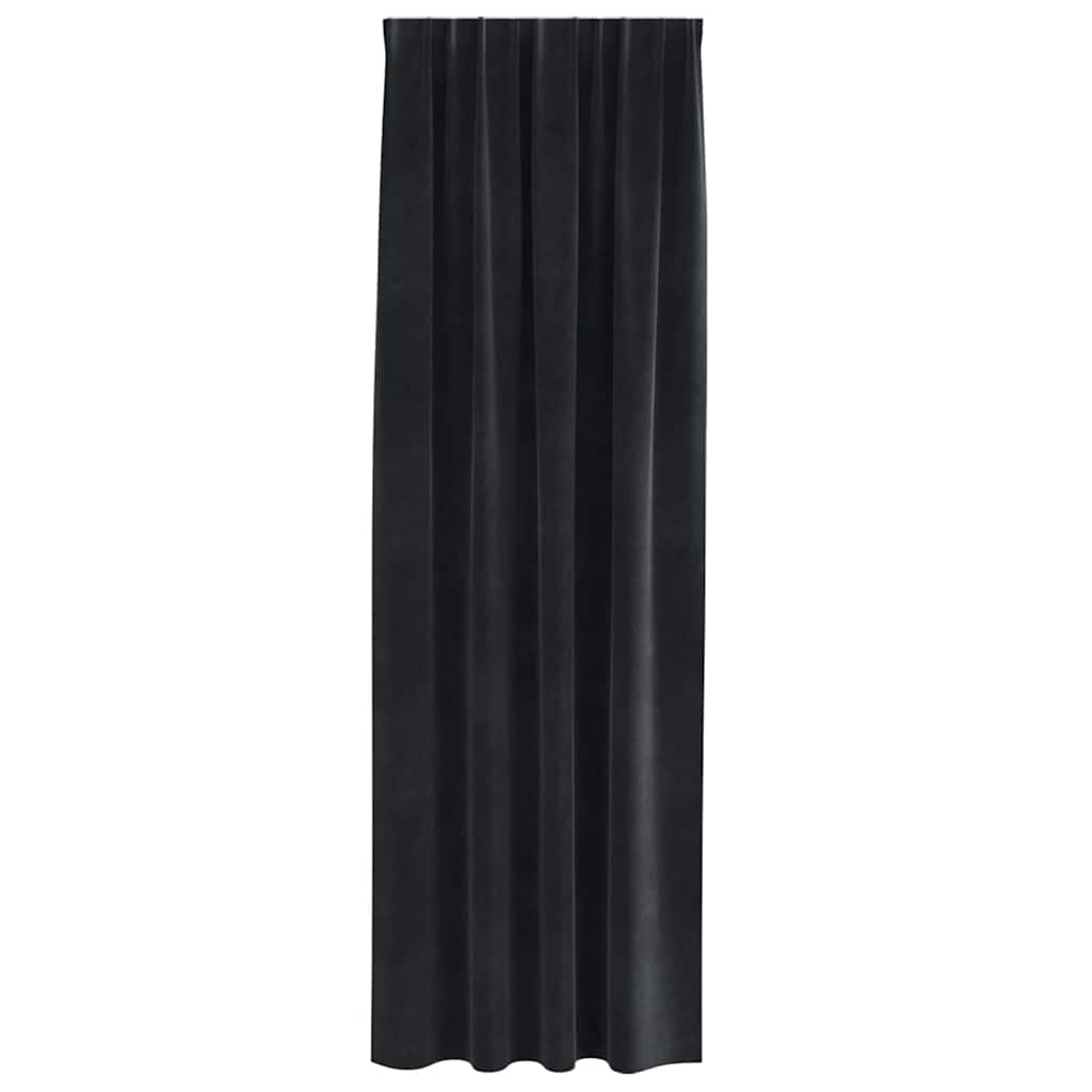 Tende con tende 2 pcs Nero 140 x 225 cm Velluto 4107170