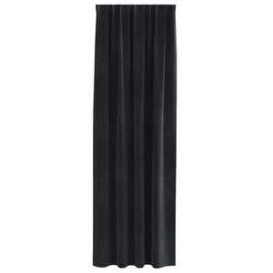 Tende con tende 2 pcs Nero 140 x 225 cm Velluto 4107170