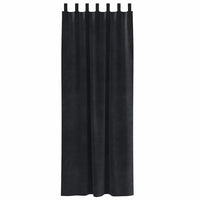 Tende con tende 2 pcs Nero 140 x 225 cm Velluto 4107175
