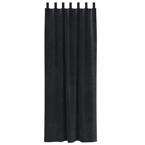 Tende con tende 2 pcs Nero 140 x 225 cm Velluto 4107175