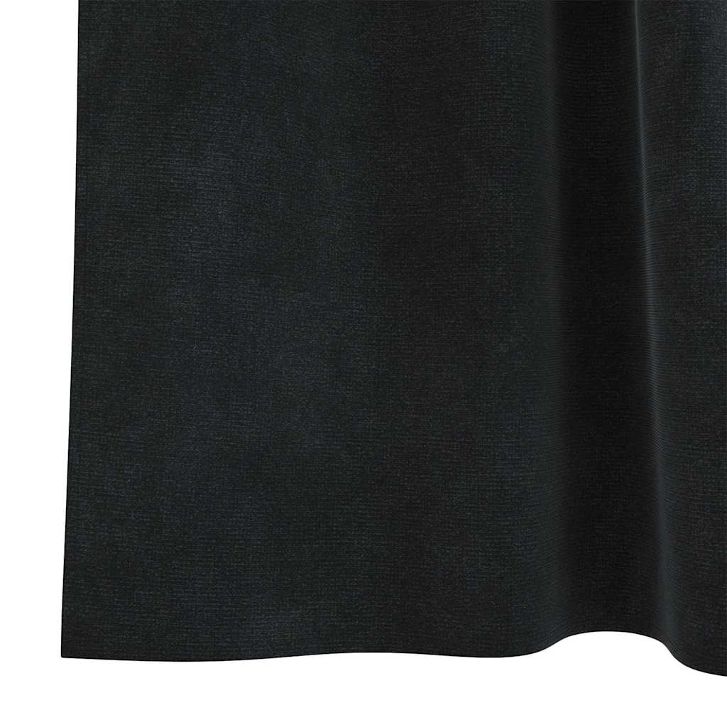 Tende con tende 2 pcs Nero 140 x 245 cm Velluto 4107176