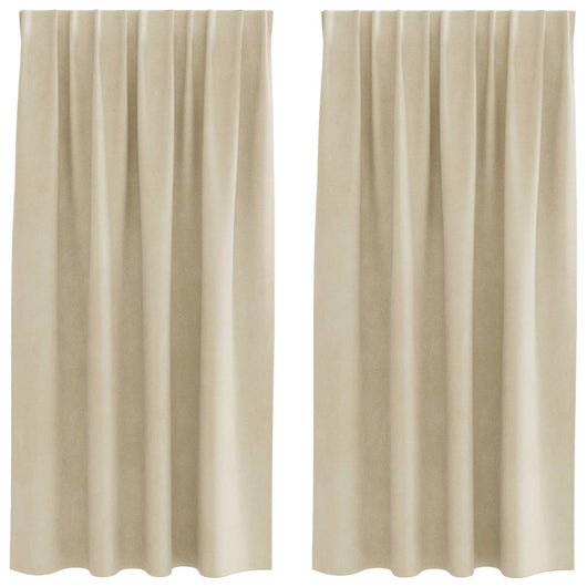 Tende oscuranti 2 pcs Crema 140 x 175 cm Velluto 4107184