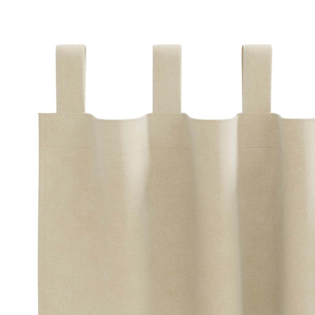 Tende con tende 2 pcs Crema 140 x 225 cm Velluto 4107190