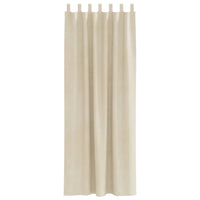 Tende con tende 2 pcs Crema 140 x 245 cm Velluto 4107191