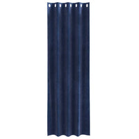 Tende con tende 2 pcs Blu scuro 140 x 260 cm Velluto 4107197