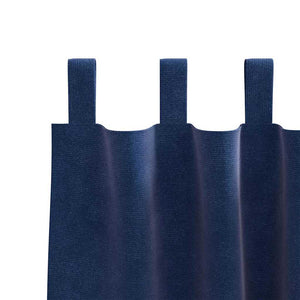 Tende con tende 2 pcs Blu scuro 140 x 225 cm Velluto 4107205