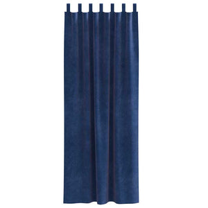 Tende con tende 2 pcs Blu scuro 140 x 225 cm Velluto 4107205
