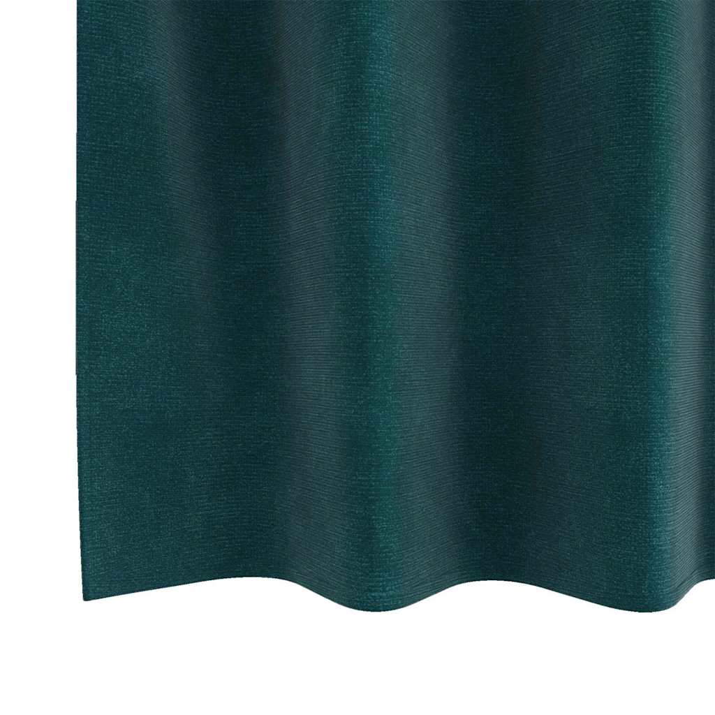 Tende con tende 2 pcs Verde scuro 140 x 225 cm Velluto 4107210