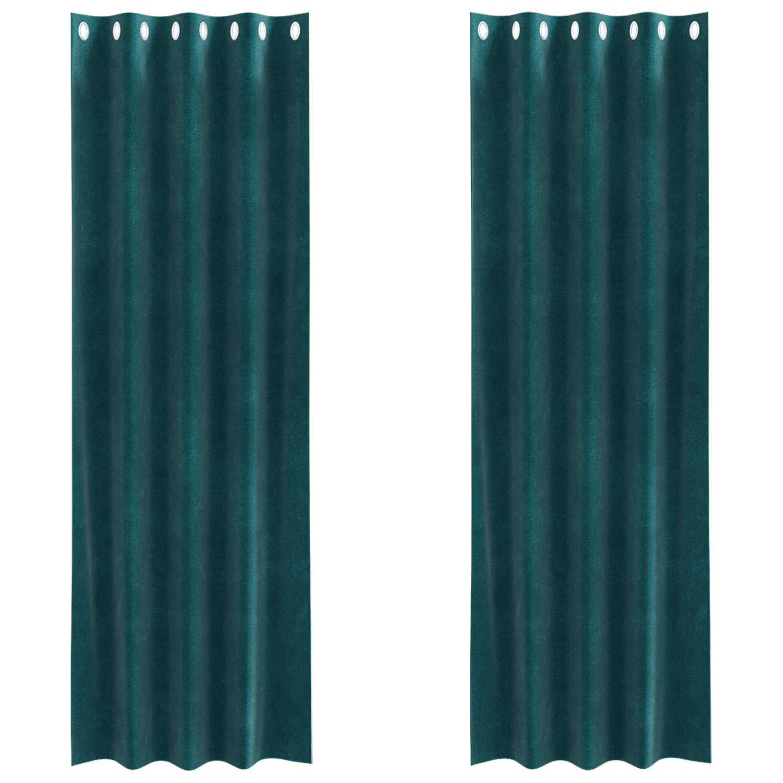 Tende oscuranti 2 pcs Verde Scuro 140 x 245 cm Velluto 4107211