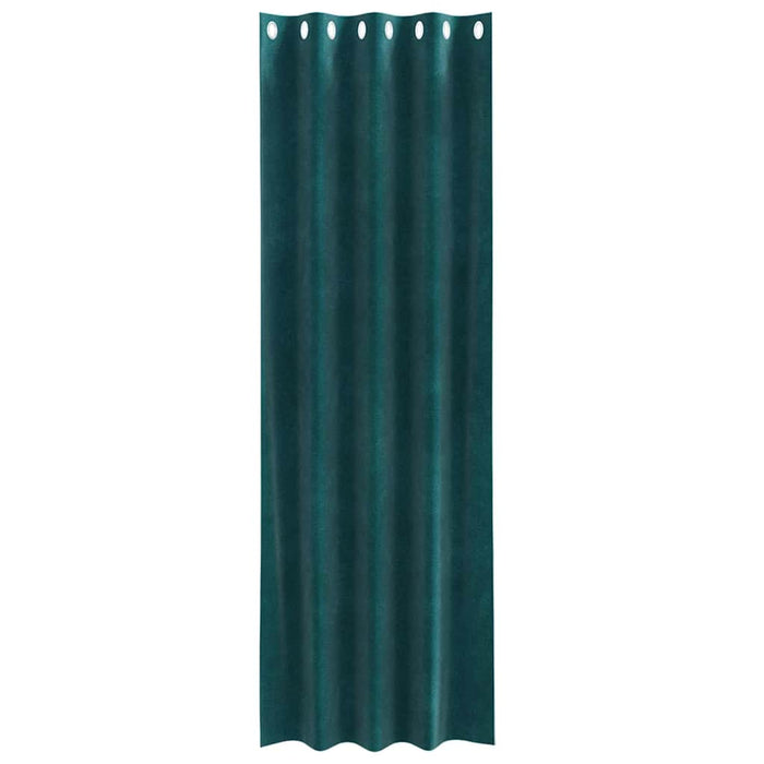 Tende con tende 2 pcs Verde Scuro 140 x 260 cm Velluto 4107212